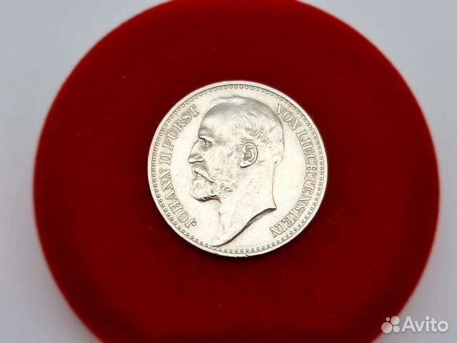 1 krone крона 1904 года Лихтенштейн Серебро