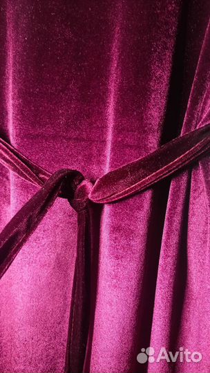 Платье бархатное бордовое