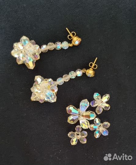 Чешская бижутерия, серьги