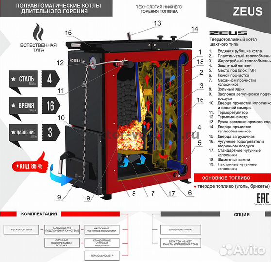 Термокрафт zeus 24 кВт. Котел полуавтоматический