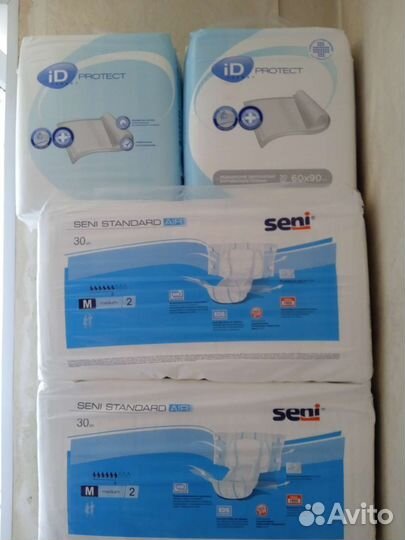 Памперсы для взрослых Seni M(2) и L(3)по 30 шт