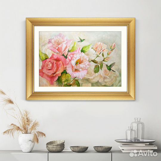 Картина маслом на холсте: Райский сад