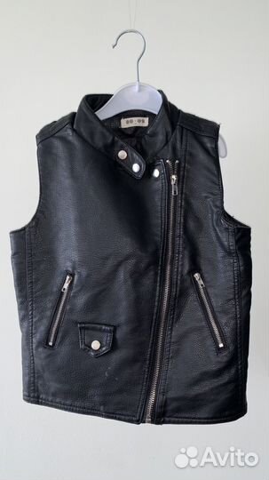 Жилетка кожаная детская