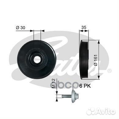 Шкив коленвала 7845-20037 TVD1025A Gates