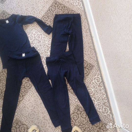 Комплект хлопковое термобелье 128 см