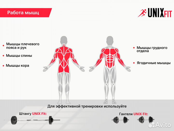 Скамья силовая универсальная unix Fit bench 110