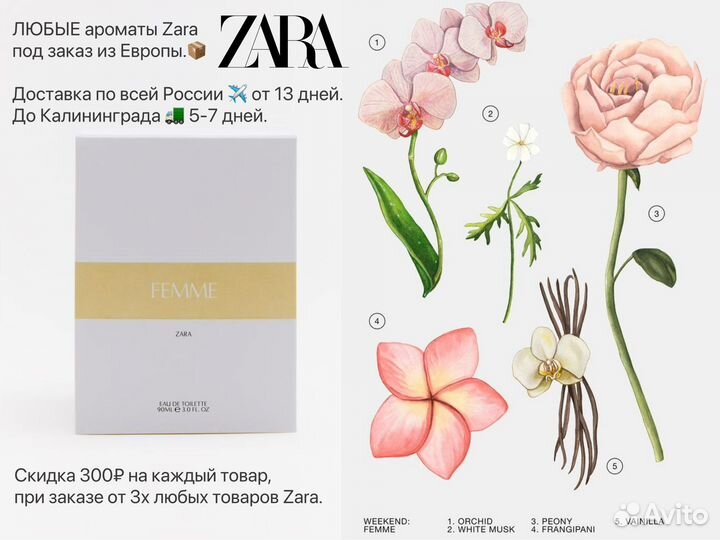 Духи zara femme