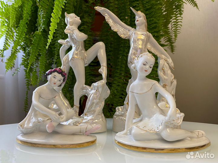 Фарфоровые статуэтки Балерины лфз, Вербилки