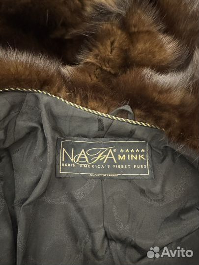 Шуба норковая с соболиным капюшоном