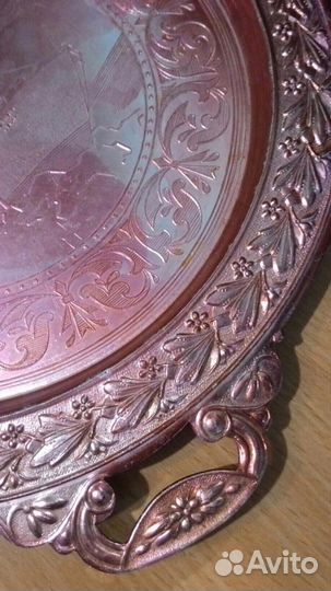 Поднос Ледокол Ленин из алюминия СССР