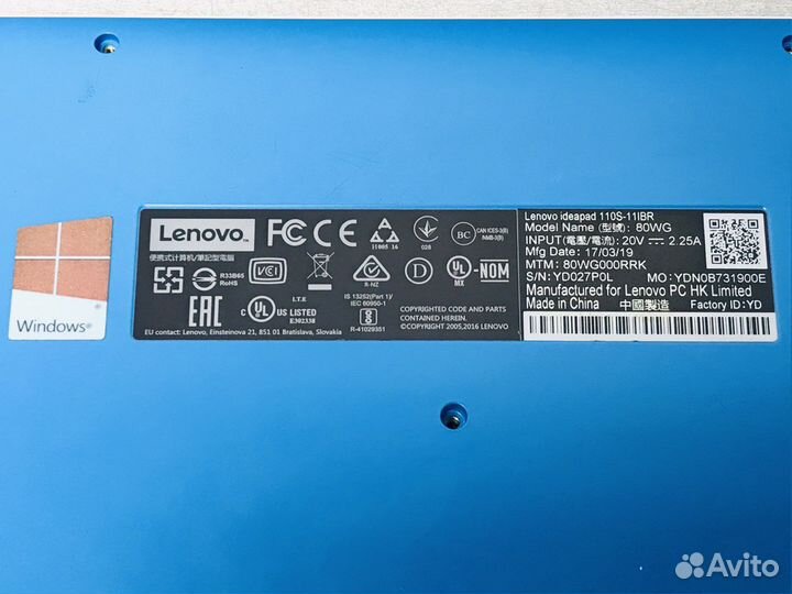 Lenovo Ideapad 110S-11IBR на запчасти