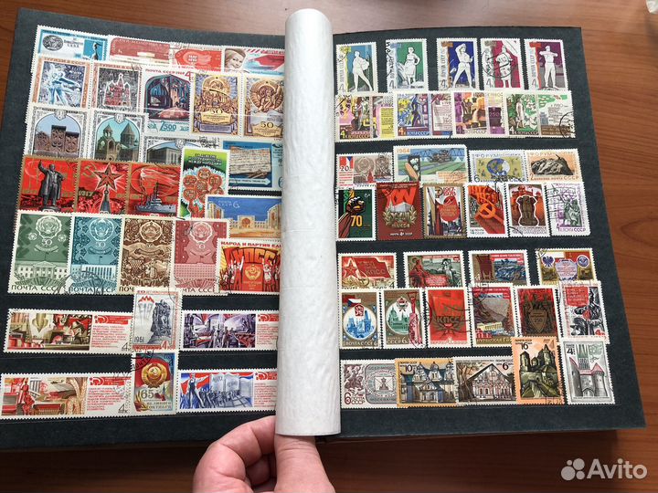 Марки с альбомом