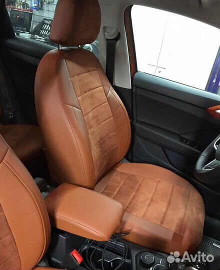 Чехлы из алькантары VW Taos от Автопилот