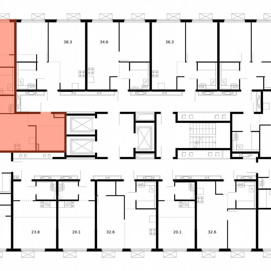 3-к. квартира, 84,8 м², 16/24 эт.