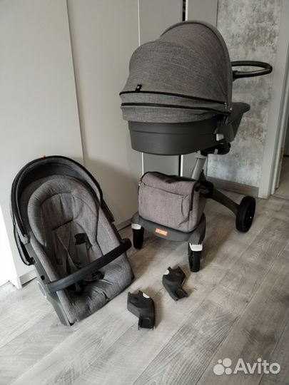 Коляска stokke xplory V5 2в1 Чёрный меланж