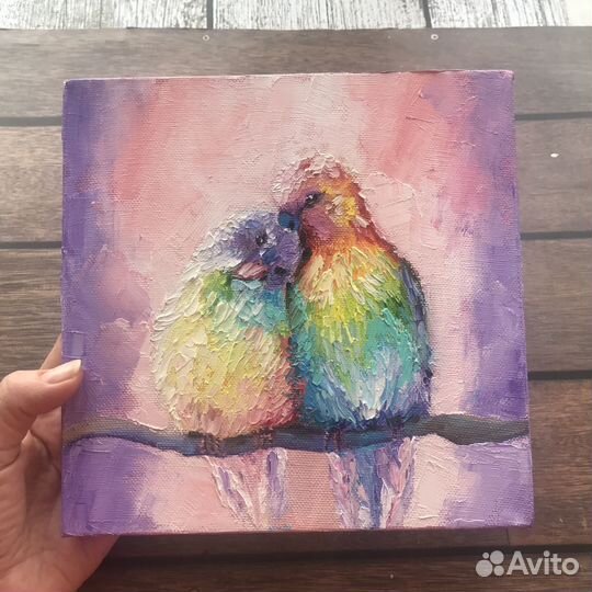 Картина маслом Неразлучники