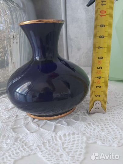 Ваза кобальтовая лфз Винтаж