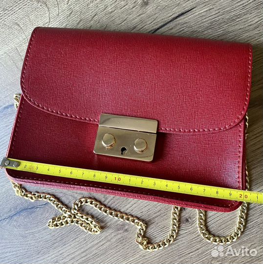Сумка натуральная кожа красная Италия