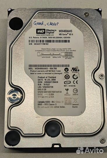 Жесткие диски HDD 160гб,320гб, 640гб