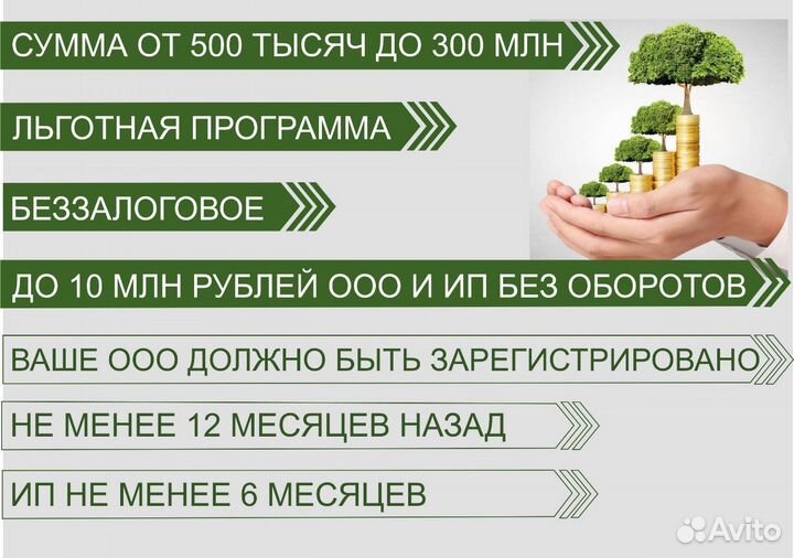 Помощь в получении кредита для юридических лиц