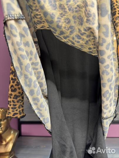 Платье мини леопардовое ллетнее