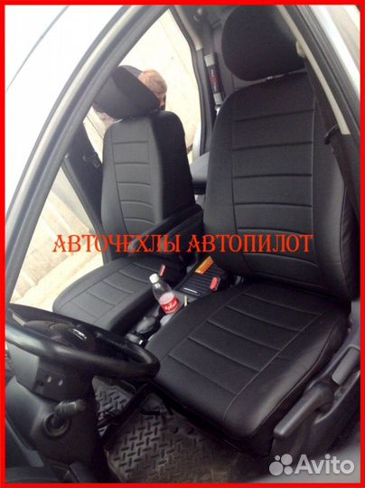 Чехлы Автопилот Honda CR-V 3 из экокожи чёрные