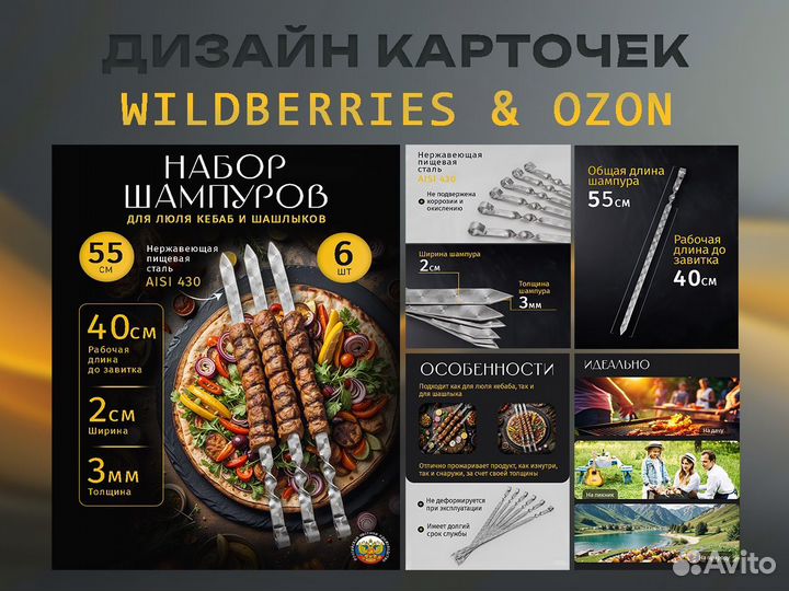 Инфографика для маркетплейсов wildberries ozon