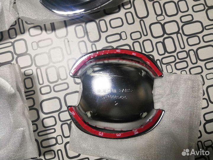 Хромированные накладки для ниш дверных ручек Volks