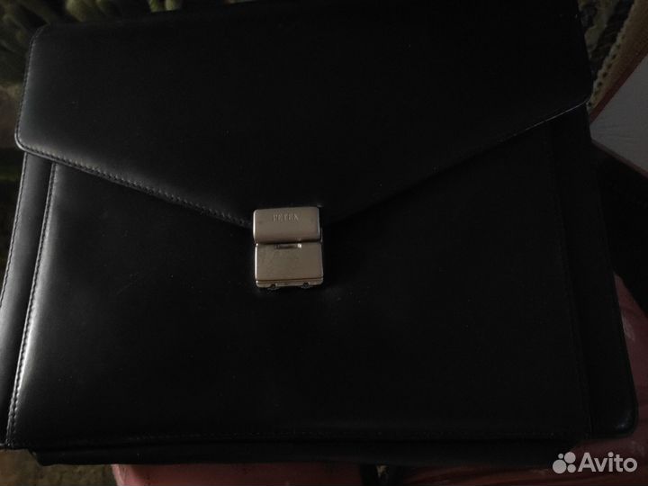 Папка для документов кожаная, два отделения