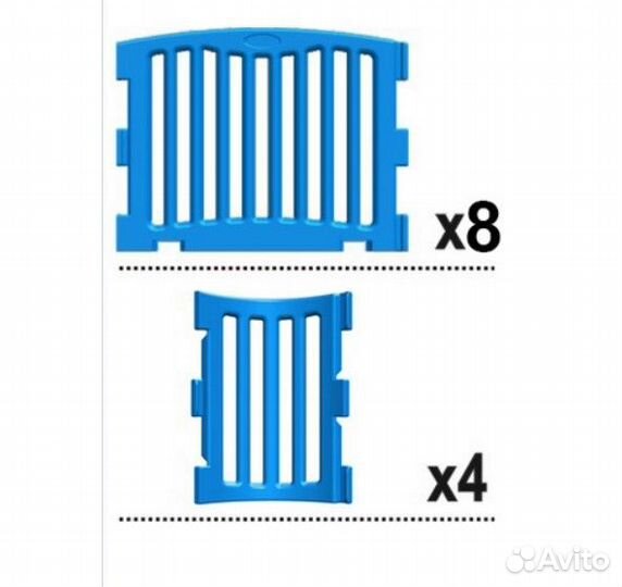 Модульный манеж Леко с пазловым покрытием 2Х2 м
