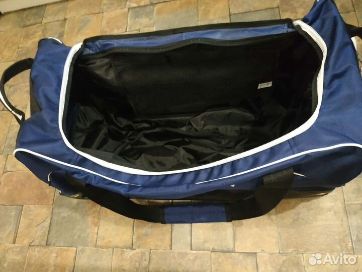 Баул хоккейный на колесах премиум синий