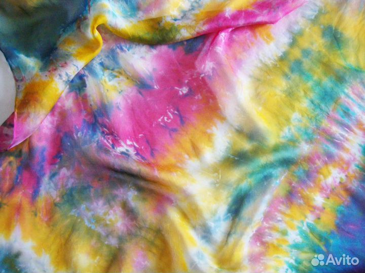 Платок шелк 100 батик. Ручное окрашивание