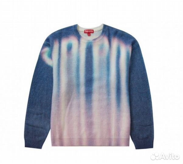 Свитер supreme blurred logo