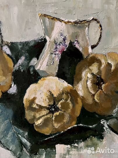 Картина маслом Натюрморт с айвой