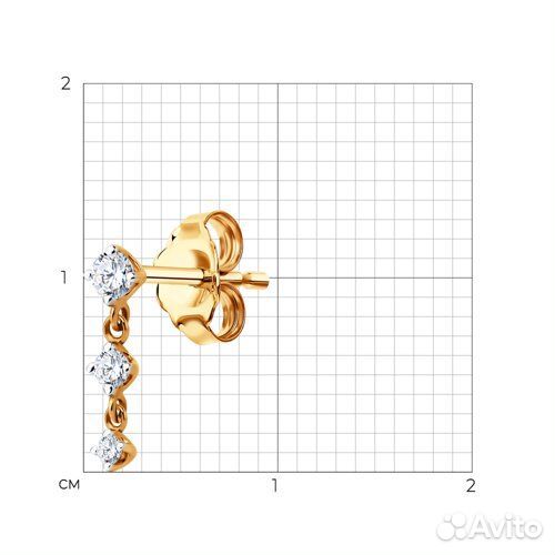 Серьга sokolov из золота, 170060