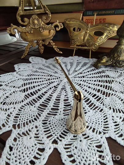 Гаситель тушилка для свечей латунь винтаж