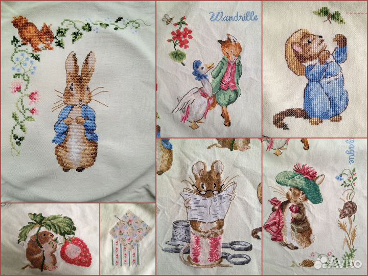 Схемы вышивки из сказок кролик Питер, бельчонок и