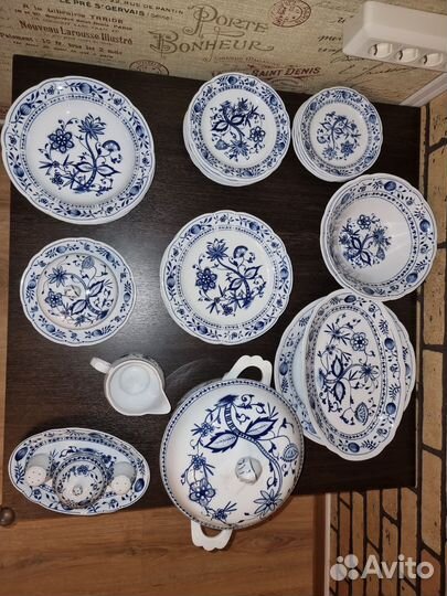 Столовый сервиз ГДР kahla Луковый узор