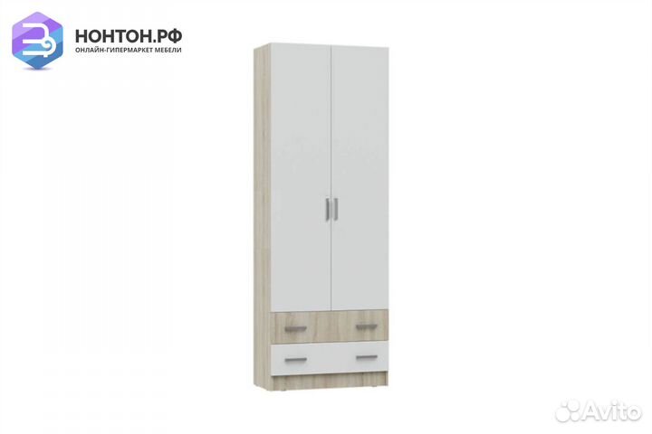 Шкаф Мартина 2-дверный белый / дуб сонома