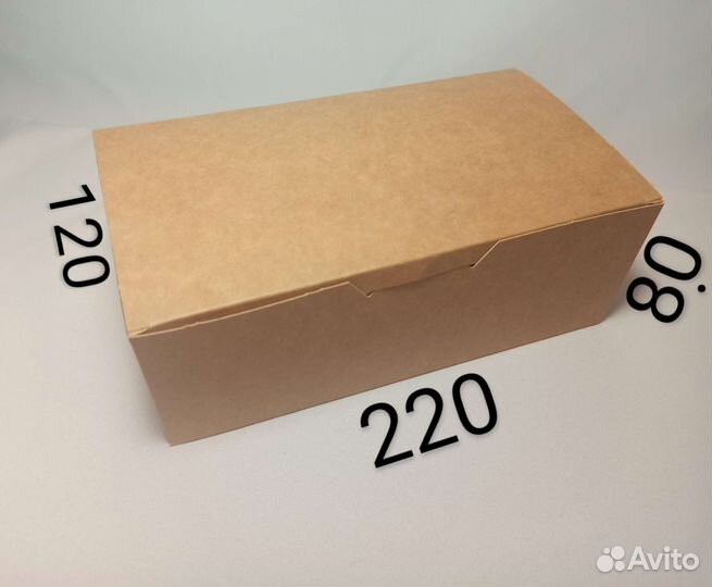 Крафт упаковка, коробка самосборная (уп.25шт)