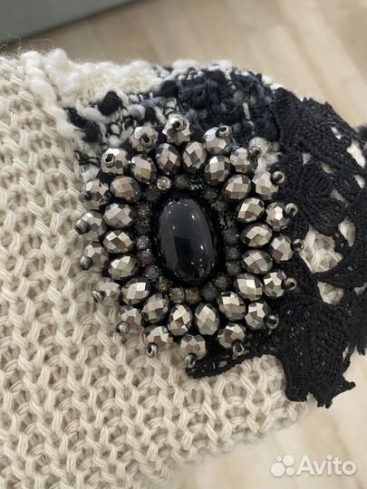 Итальянская кофта туника с брошками