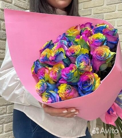 Радужные Розы Москва мо