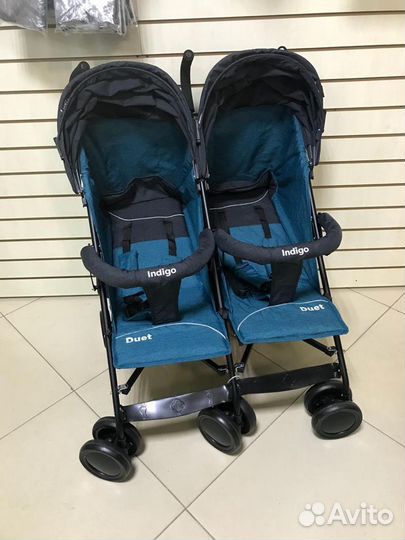 Коляска-трость для двойни Indigo duet