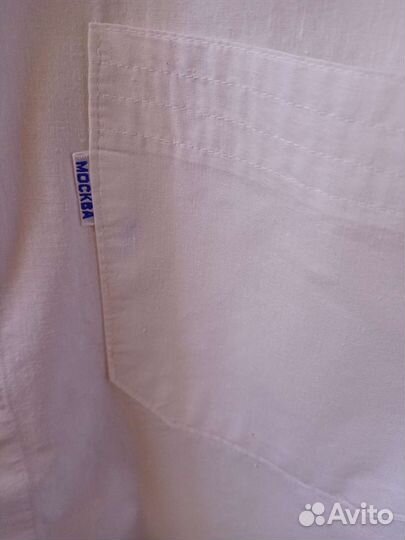 Рубашка белая СССР р.176, ворот 43