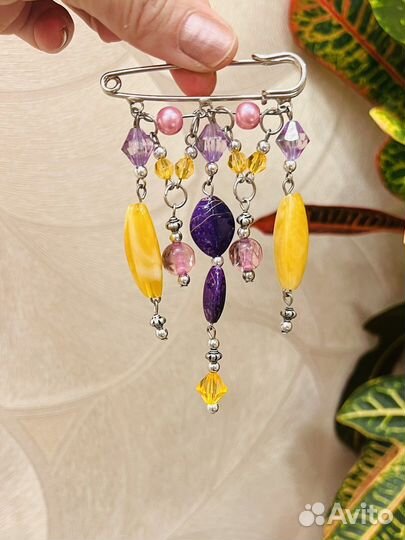 Винтажная булавка брошь