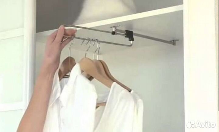 Штанга вешалка выдвижная в шкаф 45 cм