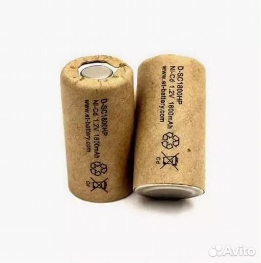 Аккумулятор ET D-SC1800HP в картоне 1.2В 1800мАч