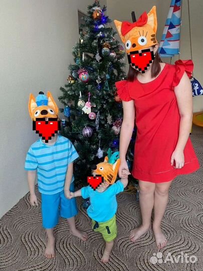 Три кота карнавальная шапка