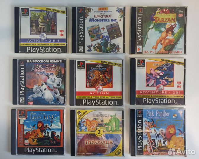 Игры для sony playstation 1 (мультяхи)