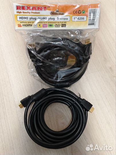 Новый кабель hdmi 5 метров